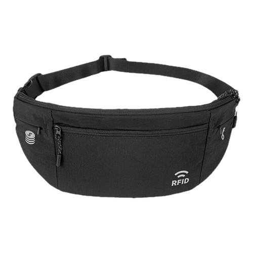 高端出国贴身防盗腰包真RFID旅游欧洲隐形薄款证件护照包防偷钱包