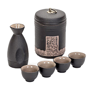 中式家用白黄温酒器套装大容量半斤暖酒加热烫煮老酒壶复古分酒杯