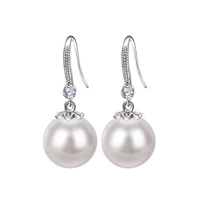 999足银珍珠耳饰耳钉耳环气质