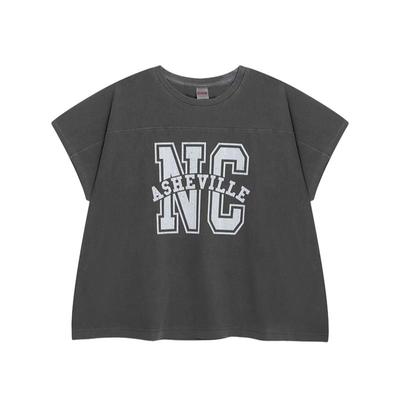 niko and ...T恤女夏季新款时尚字母印花休闲简约上衣124010