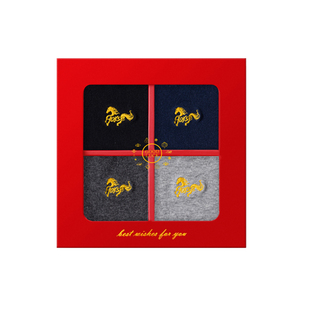 马年本命年男士红袜子棉袜女士大红色中筒袜礼盒秋冬情侣短袜礼物