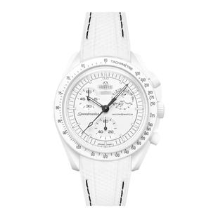 适用欧米茄斯沃琪联名史努比表带Swatch Snoopy Omega液态硅胶20