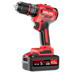 德力西无刷手电钻家用打墙锂电池手枪钻电动工具冲击手钻电转打孔