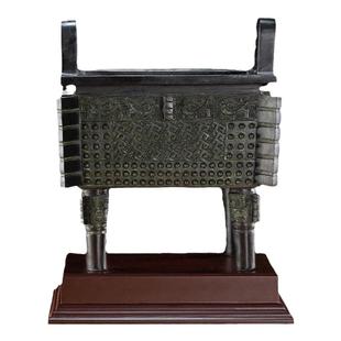 父戊方鼎青铜器纯铜摆件博古架办公室乔迁新居礼品家居饰品工艺品