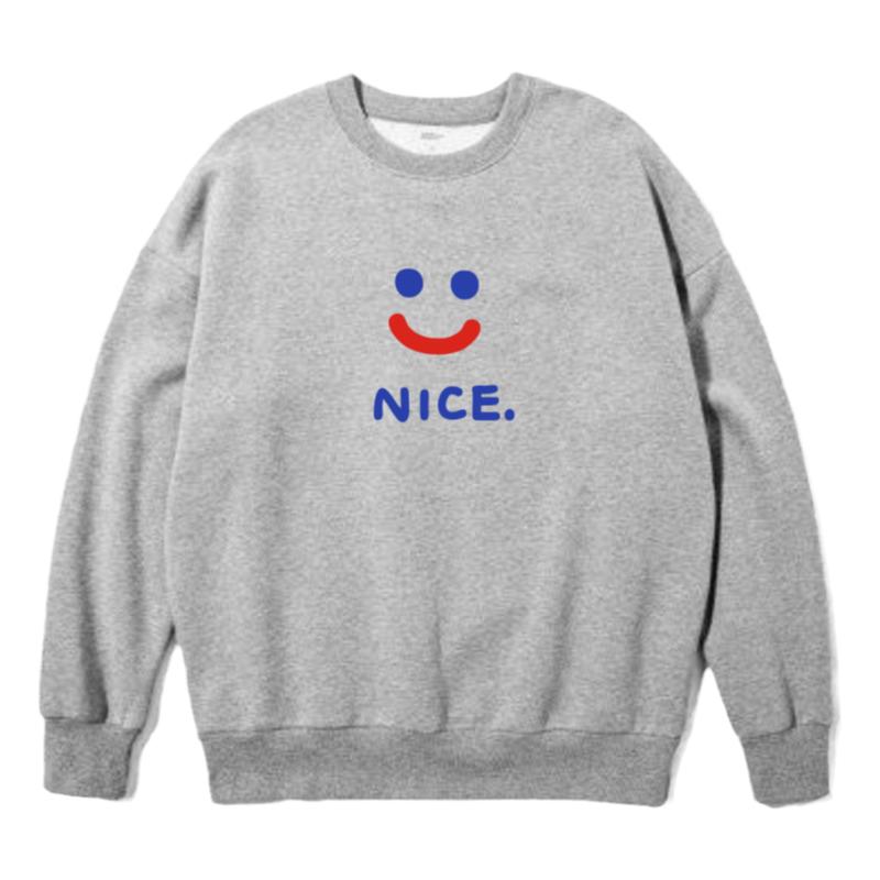 NICE加绒宽松棉质休闲圆领卫衣女