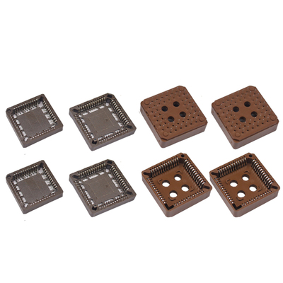 IC测试座 芯片底座PLCC32 PLCC44/52/68/84 方形四面座 直插贴片