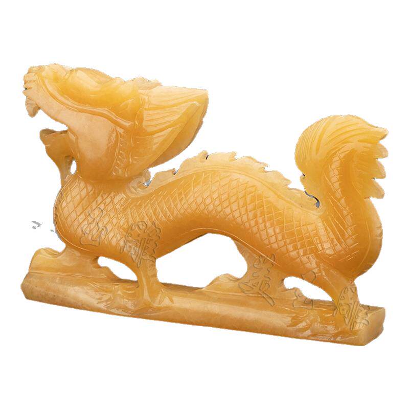 美玉雕天然玉石中国龙客厅招财