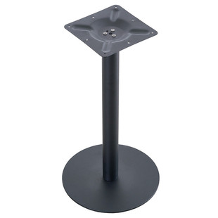 定制钢板不锈钢铸铁餐台脚黑色圆盘支架桌子支架餐桌脚西餐铁艺腿