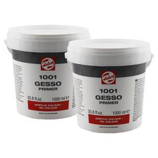 进口TALENS泰伦斯底料1001GESSO通用底料1000ml阿姆斯特丹1003塑型膏油画丙烯颜料底料画布桶装大容量媒介剂