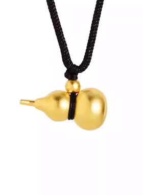 久不掉色越南沙金葫芦项链新中式韦@雪同款男女情侣链子黄铜仿真