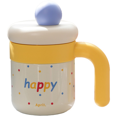 April桌面保温马克杯带吸管