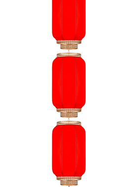 中式仿古羊皮连串灯笼户外防水