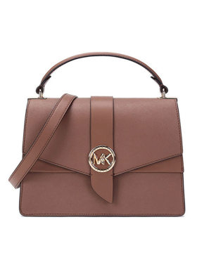 MICHAEL KORS MK Greenwich 金色徽标字母LOGO翻盖手提包