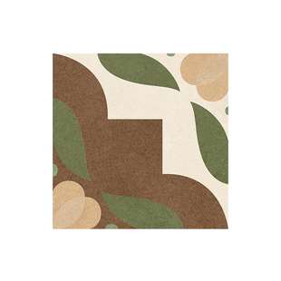 中古风绿色小花砖厨房卫生间浴室阳台防滑地砖民宿咖啡厅餐厅瓷砖