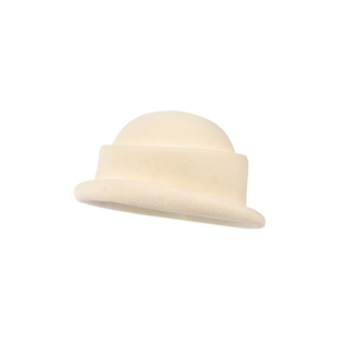 北国来信~民国风复古黑色小礼帽女秋冬纯羊毛渔夫帽赫本风小盆帽