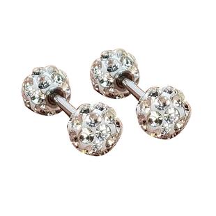 细针小耳钉软骨双头有耳洞耳环2025年新款爆款超闪耳骨钉螺丝拧扣