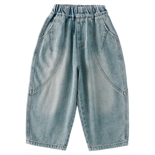 男童牛仔裤2026春装新款儿童春秋款裤子休闲宽松男孩春季运动长裤