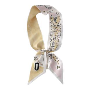 D家字母法式绑带扎头发的丝巾发带绑手柄包包缠带丝带2023小领巾