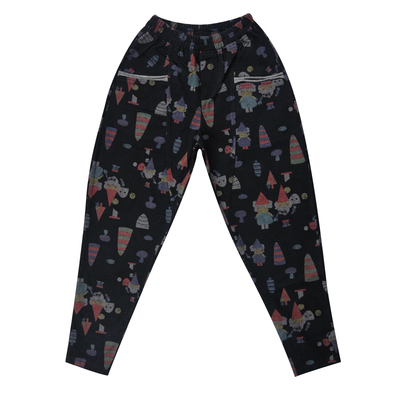 高腰其他百搭印花长款花色裤