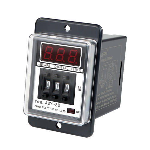贝尔美ASY-3D计时器999M999S延时继电器ASY-3DT/SM数显时间继电器