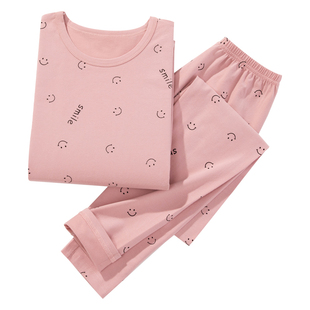 少女秋衣秋裤纯棉初中生高中生中学生女大童棉毛衫保暖内衣套装