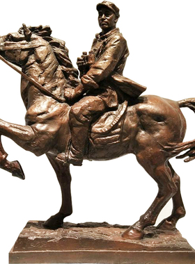 彭德怀人物雕塑玻璃钢仿铜文化