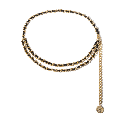 小香风显瘦潮人街拍网红裙子腰链