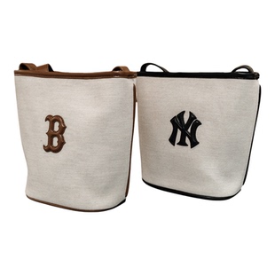 MLB男女情侣单肩包2026款时尚经典通勤百搭可斜挎水桶包3ABMB016N
