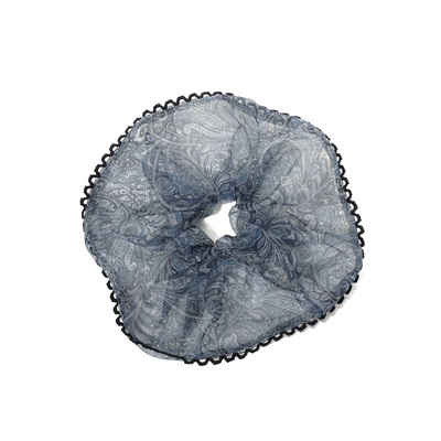 shes茜子轻简复古花纹桑蚕丝发圈