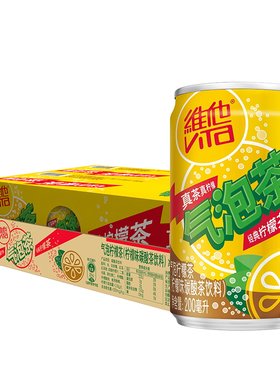 夏日饮品果味罐装气泡柠檬茶