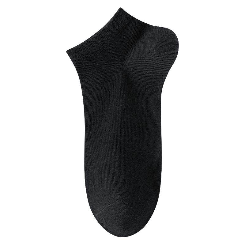 短袜子男士春夏款中筒防臭吸汗透气纯棉男生短筒浅口运动隐形船袜