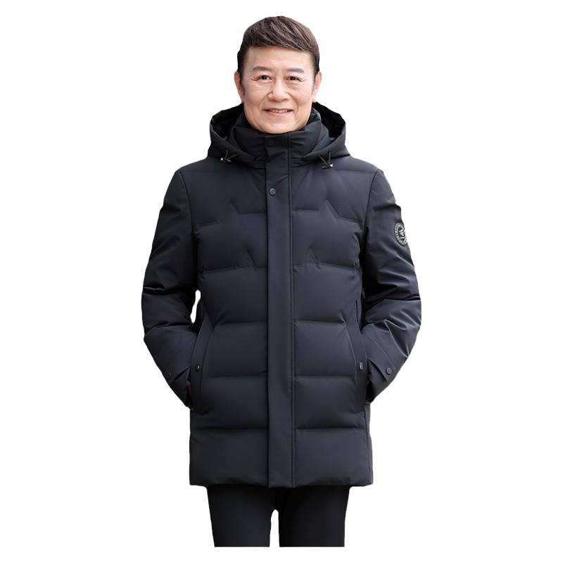 中老年商务爸爸装雅鹿可脱卸帽