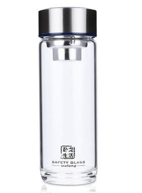 大容量500m钢化防摔单层玻璃杯