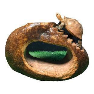 乌龟阶梯斜坡晒台爬台 石头桥洞躲避攀爬架 鱼虾蟹守宫两栖嬉戏岛