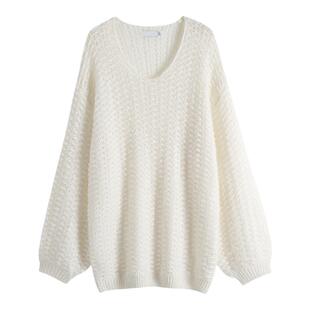 Forevercan2022秋冬新款超级马海之奶酪云朵时尚百搭软糯手打毛衣