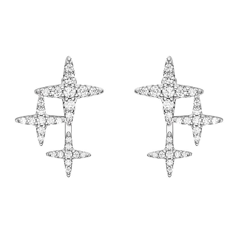 【自营】HEFANG Jewelry/何方珠宝星芒耳钉轻奢精致配饰礼物