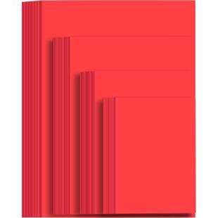 红色卡纸大张硬卡纸新年手工diy中国风剪纸材料包红卡纸a4打印红纸幼儿园环创8k红色纸加厚a3彩色卡纸 活动价