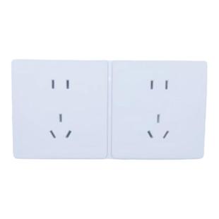 LAZZEN良信开关插座N1L雅白单开双控五孔USB空调电脑二位联体面板