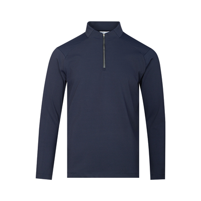 保暖底磨毛”冬季男士通勤长袖半开立领防水拉链T恤弹力显瘦 HT48