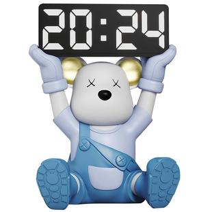 网红创意桌面时钟小摆件电子钟摆台式数字钟表摆放式高颜值学生用