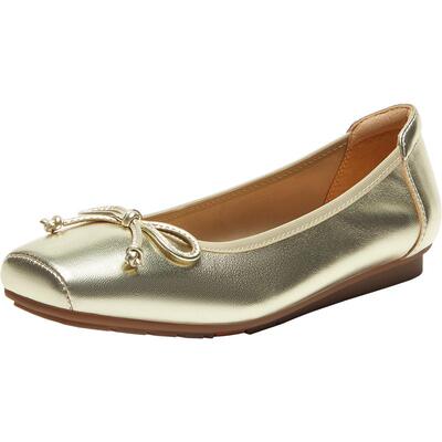 Bata人鱼单鞋春秋季商场新款羊皮通勤软底蝴蝶结浅口鞋A4761CQ4