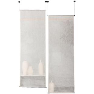 慕布卡原创亚麻软屏风隔断帘挂布工业风竖帘垂直玄关入户门帘定制