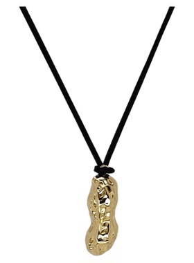 Céleste好事花生吊坠长皮绳项链