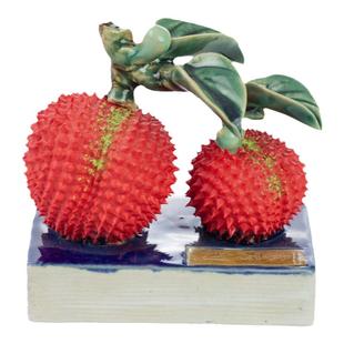 一本万利荔枝石湾陶瓷佛山装饰品中式茶宠植物摆件工艺品礼品摆设