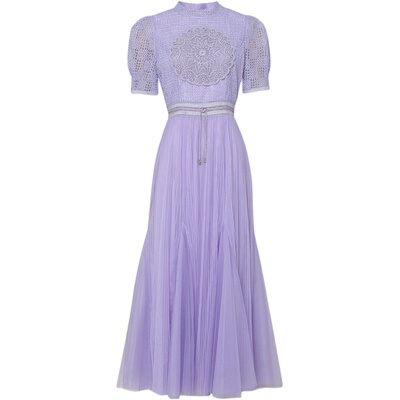 2025夏季新款气质民族风刺绣挺阔收腰绑带网纱不规则连衣裙女