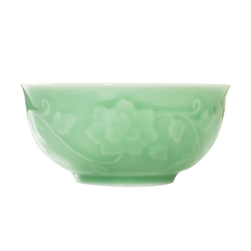 龙泉西冲青瓷中式缠枝米饭碗