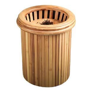 品匠茶道竹茶渣桶带盖倒茶叶垃圾桶过滤排水桶功夫茶具废水桶茶桶