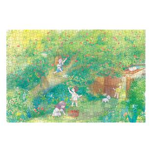 高难度拼图1000片摘杨梅五月休闲治愈风卡通解闷减压木制玩具裱框