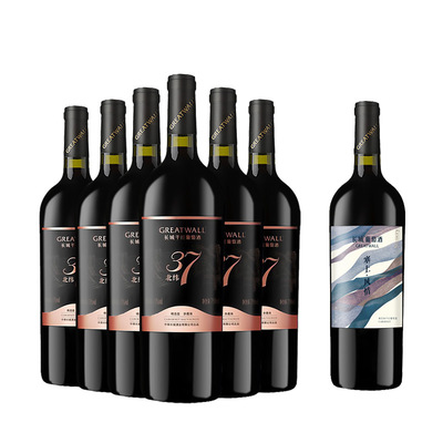 长城干红葡萄酒红酒整箱北纬37解百纳中粮官方正品组合装