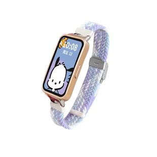 psnld适用华为手环9/8/7nfc表带band11腕带10编织卡扣华为手环band9/8智能运动腕带透气时尚荣耀手环9/7表带